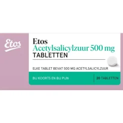 Clearance Etos acetylsalicylzuur tablet 500mg 20st
