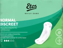 New Etos Daily Care Normal Discreet incontinentie verband 12 stuks