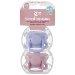 New Etos Fopspeen 6M+ roze violet 2 stuks