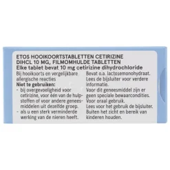 Etos Hooikoortstabletten Cetirizine 10 mg 30 stuks