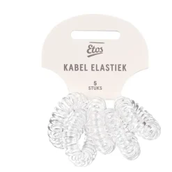Best Etos Kabelelastieken Transparant 5St
