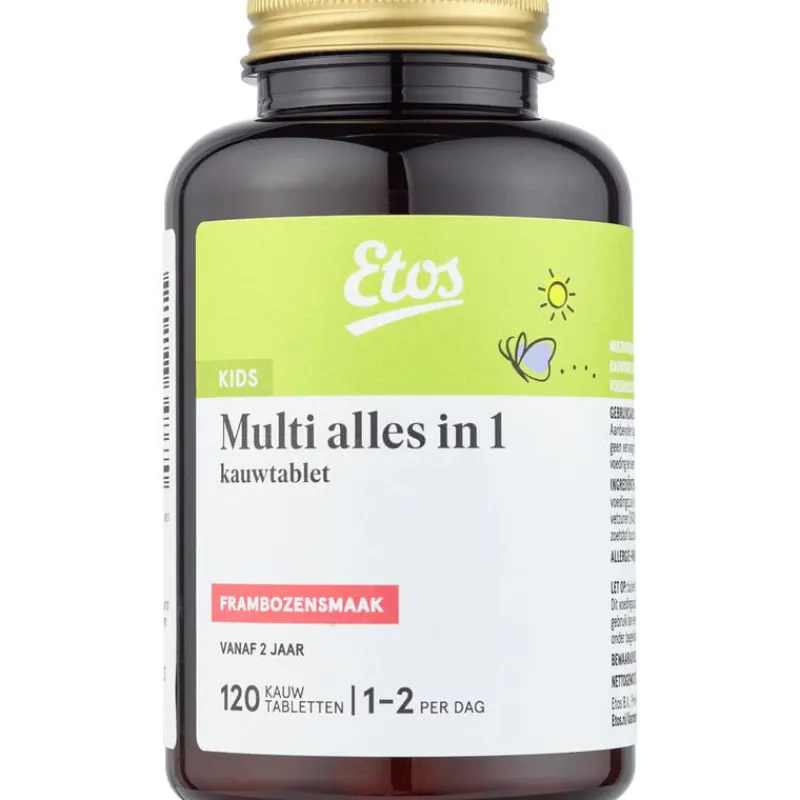 Discount Etos Kids Multi Kauwtabletten Frambozensmaak 120 tabletten