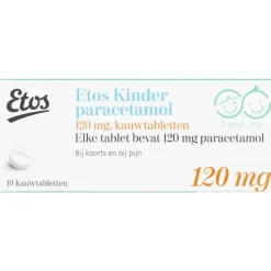 New Etos Kinderparacetamol Kauwtabletten 120 MG
