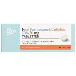New Etos Paracetamol/Coffeïne 500/50 mg 50 stuks
