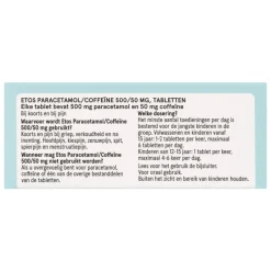 New Etos Paracetamol/Coffeïne 500/50 mg 50 stuks