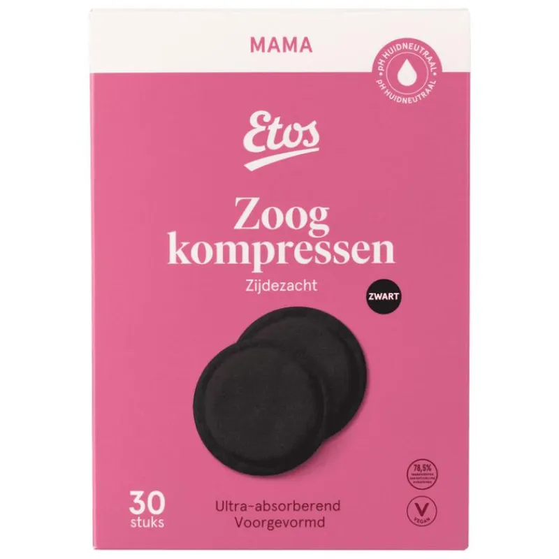 New Etos Zoogcompressen Zwart 30 stuks