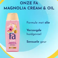 Hot FA Cream & Oil Silk & Magnolia Showergel 250 ML