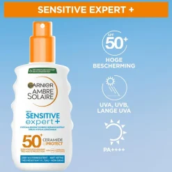 Clearance Garnier Ambre Solaire Sensitive Expert Zonnespray SPF50+ 150 ML