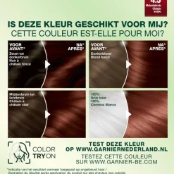 Clearance Garnier Nutrisse Crème Permanente Haarverf 4.5 Mahonie Bruin