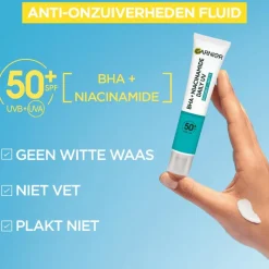 Clearance Garnier PureActive BHA + Niacinamide Daily fluid met SPF 50 40ML