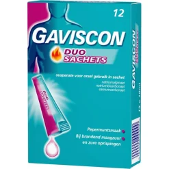 New Gaviscon DUO Sachet Maagzuurremmers 12 Stuks