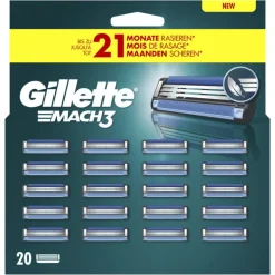 Hot Gillette Mach3 Navulmesjes 20 Stuks