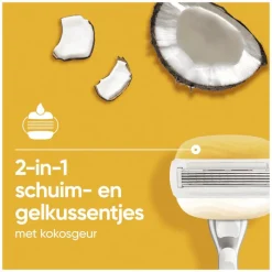 Discount Gillette Venus Comfortglide Coconut Luipaard Scheersysteem 5 Blades plus 1 Mesje