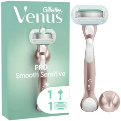 New Gillette Venus Deluxe Smooth Sensitive Rose Gold Scheersysteem 5 Blades