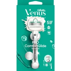 Discount Gillette Venus Pro ComfortGlide Sensitive Scheersysteem 5 Blades + 1 Navulmesjes