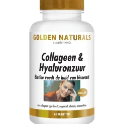 Outlet Golden Naturals Collageen & Hyaluronzuur Tabletten 60 stuks