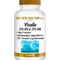 Hot Golden Naturals Visolie 33% EPA & 22% DHA Capsules 60 stuks