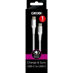 Best Grixx USB-C to USB-C 1M White