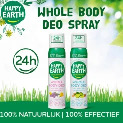Discount Happy Earth 100% Natural Whole Body Deo Spray Cedar Lime 100ML
