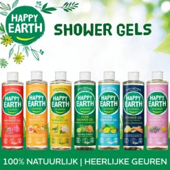 Happy Earth 100% Natuurlijke Shower Gel Rose Petitgrain