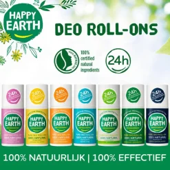 Sale Happy Earth 100% Natuurlijke Bergamot Deodorant Roller 75 ML