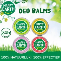 New Happy Earth 100% Natuurlijke Lavender Deodorant Balm 45 gram