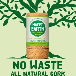 New Happy Earth 100% Natuurlijke Unscented Crystal Deodorant 90 gram