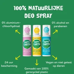 New Happy Earth 100% Natuurlijke Unscented Deodorant Spray 100 ML