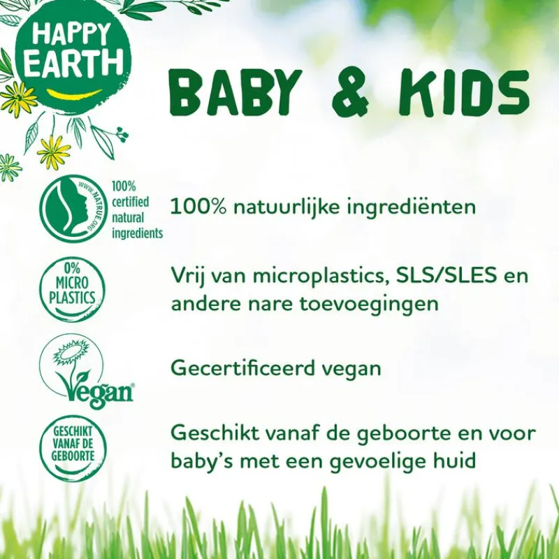 Best Happy Earth Zeepvrije Shampoo Baby & Kids 200 ml