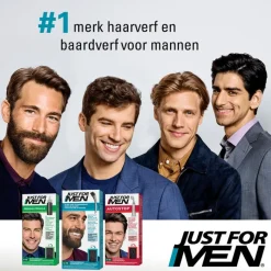 Outlet Just For Men Snor & Baard Zwart M55