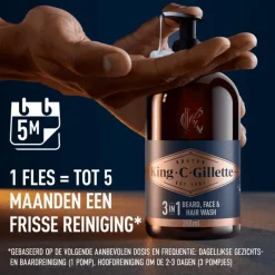 New King C Gillette King C. Gillette 3-in-1 Baard En Gezichtsreiniger 350 ML