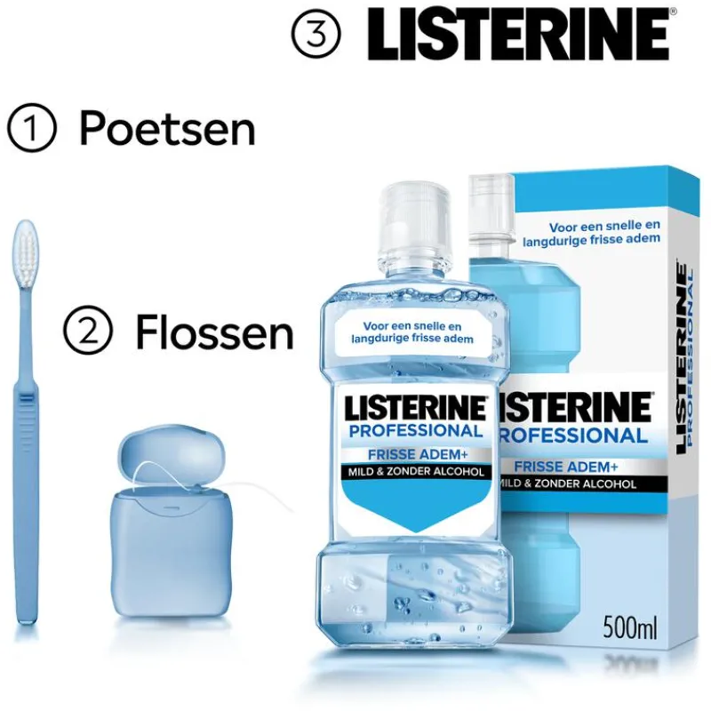 New Listerine professional fresh breath+500ml