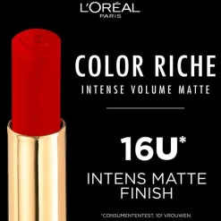 Hot L'Oréal Paris Color Riche Intense Volume Matte Lipstick Rood 336 Le Rouge Avant-Garde 1,8 GR 336 - Le Rouge Avant-Garde