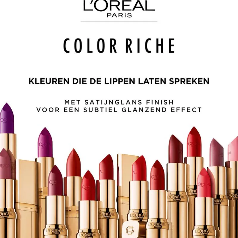 Sale L'Oréal Paris Color Riche Satin 345 Cristal Cerise Lippenstift 4,5 GR 345 Cherry Chrystal