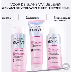 Best L'Oréal Paris Elvive Glycolic Hair Gloss 5 Minuten Lamellaire Verzorging 200 ML