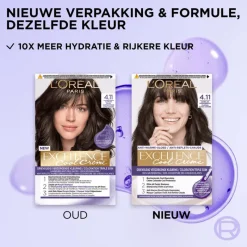 Outlet L'Oréal Paris Excellence Cool Creams Permanente Haarverf 4.11 Ultra Ash Bruin