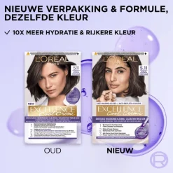 Discount L'Oréal Paris Excellence Cool Creams Permanente Haarverf 5.11 Ultra Ash Lichtbruin 5.11 - Ultra ash lichtbruin
