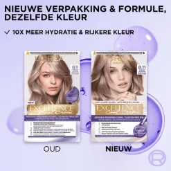 Best L'Oréal Paris Excellence Cool Creams Permanente Haarverf 8.11 Ultra Ash Lichtblond 8.11 - Ultra ash lichtblond
