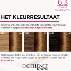 Sale L'Oréal Paris Excellence Crème Verzorgende Crèmekleuring 6.30 Donker Goudblond