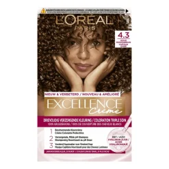 New L'Oréal Paris Excellence Crème Verzorgende Crèmekleuring 4.3 Midden Goudbruin