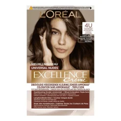Best L'Oréal Paris Excellence Universal Nudes Permanente Haarverf 4U Middenbruin 4U Universeel Middenbruin