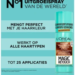New L'Oréal Paris Magic Retouch Camouflerende Uitgroeispray Mahonie Middenbruin 75 ML 6 Mahonie Middenbruin