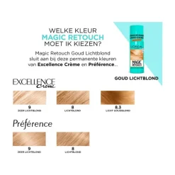 Clearance L'Oréal Paris Magic Retouch Camouflerende Uitgroeispray Goud Lichtblond 75 ML 9 Lichtblond