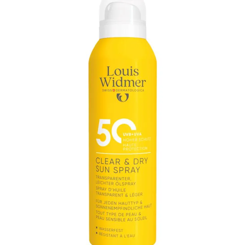Sale Louis Widmer Clear & Dry Sun Spray SPF50 Zonder Pafrum 200 ML