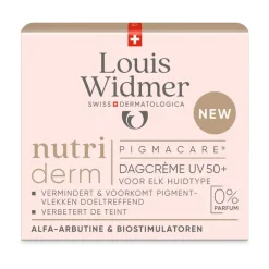 Discount Louis Widmer nutriderm Pigmacare Dagcrème UV 50+ Zonder Parfum 50 ML