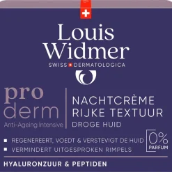 Clearance Louis Widmer Proderm Nachtcrème Rijke Textuur Zonder Parfum 50 ML