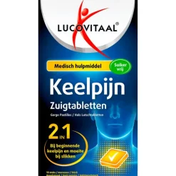 Discount Lucovitaal Keelpijn Zuigtabletten Suikervrij 10 stuks