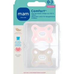 Hot MAM Comfort Fopspenen 0-3 maanden 2 stuks Pink