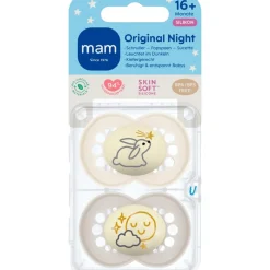 Outlet MAM Original Fopspenen Night 16+ maanden Uni 2 stuks