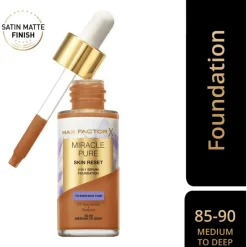 Best Max Factor Miracle Pure Serum Foundation 30 ML 85-90 Medium To Deep